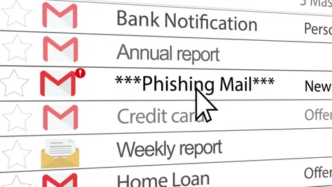 Mouse Cursor Deleting Phishing Mail. Stock Footage 228436711