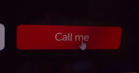 A mouse cursor hovering over a "Call Me" button Stock Footage 331801617