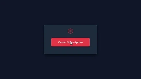 Mouse Cursor Hovering Over Cancel Subscription Button Animation Stock Footage 347087317