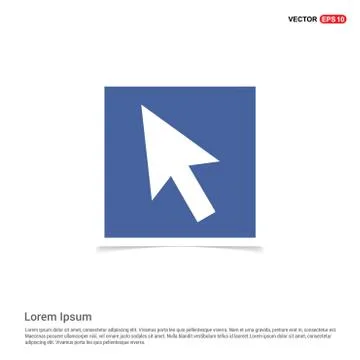 Mouse cursor icon - Blue photo Frame Illustrazione stock