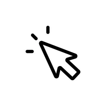 Mouse cursor icon with click emphasis. Vector. Illustrazione stock