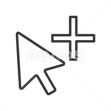 Mouse Cursor Icon Copy Vector Illustration
