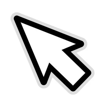 Mouse cursor icon with an edge. Simple vector. Stock Illustration