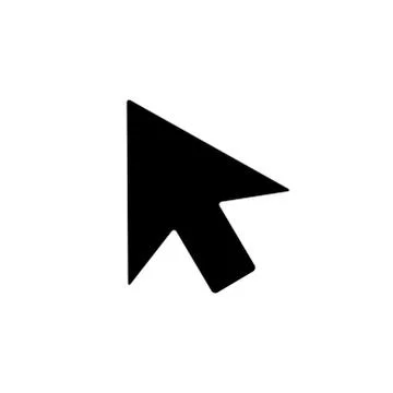 Mouse Cursor Icon In Flat Style Vector For App, UI, Websites. Black Icon Vect Stock Illustration