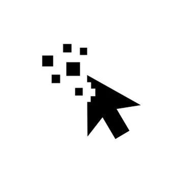 Mouse Cursor Icon In Flat Style Vector For App, UI, Websites. Black Icon Vect Stock Illustration