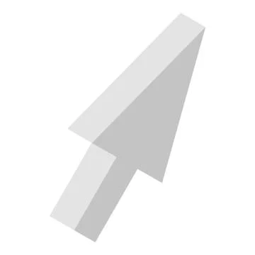 Mouse cursor icon, isometric style Illustrazione stock