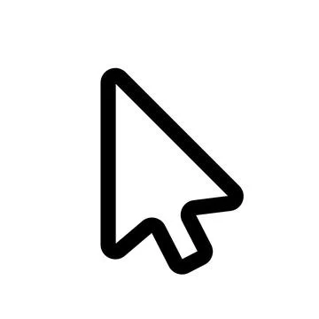 Mouse cursor icon line isolated on white background. Black flat thin icon o.. 스톡 일러스트