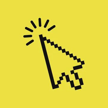 Mouse cursor icon. Pixel icon. Vector illustration. Stock Illustration