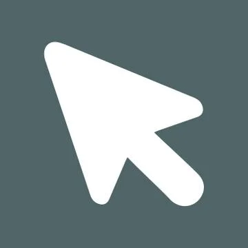 Mouse cursor icon. For websites and apps. Image on grey background. Flat line Stock Illustration