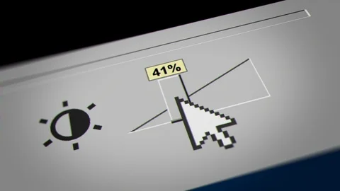 Mouse Cursor Increase Brightness Volume on Video Player Stock Footage 117407181