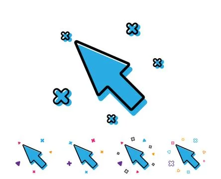 Mouse Cursor line icon. Pointer sign. 库存插图