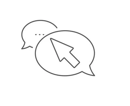 Mouse Cursor line icon. Pointer sign. Vector Stock Illustration