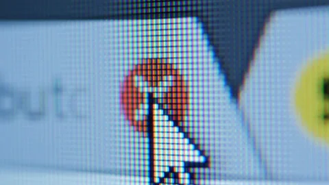 Mouse Cursor In Macro. Closing Tabs In Internet Browser Stock Footage 93584405