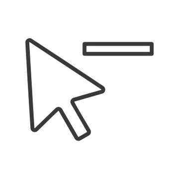 Mouse Cursor Minus Icon Vector Illustrazione stock