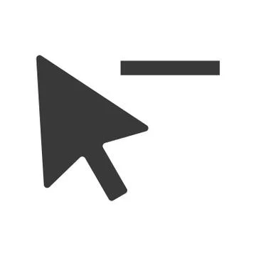 Mouse Cursor Minus Icon Vector Stock Illustration
