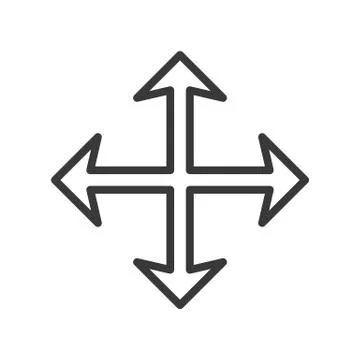 Mouse Cursor Move Icon Vector 스톡 일러스트