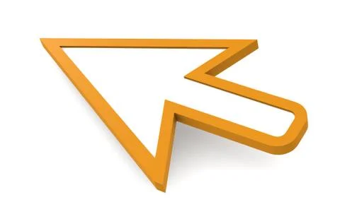 Mouse Cursor, Orange. 2011 Edition Stock Illustration