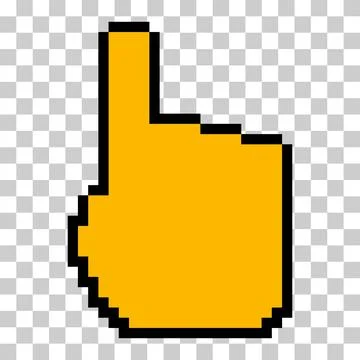 Mouse cursor pixel icon, web click symbol, computer pointer vector illustrati Stock Illustration