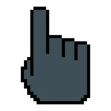 Mouse cursor pixel icon, web click symbol, computer pointer vector illustrati Stock Illustration
