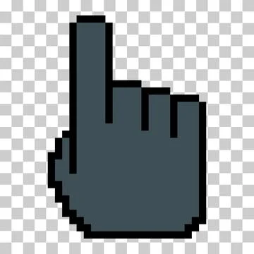 Mouse cursor pixel icon, web click symbol, computer pointer vector illustrati Stock Illustration