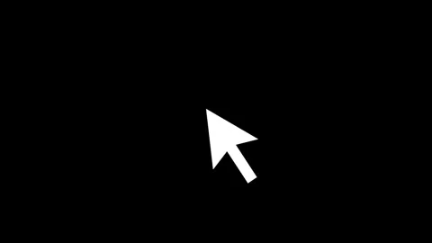 Mouse cursor pointer arrow clicking icon animation on transparent background Stock Footage 317445028