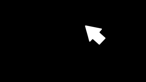 Mouse cursor pointer arrow clicking icon animation Isolated on Black Background Stock Footage 321194067