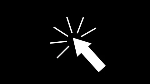 Mouse cursor Pointer symbol.computer cursor click animation button save dow.. Stock Footage 310280833