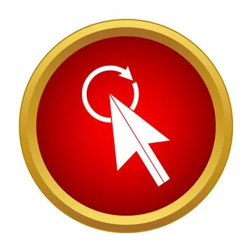 Mouse cursor pointing refresh reload button icon Stock Illustration