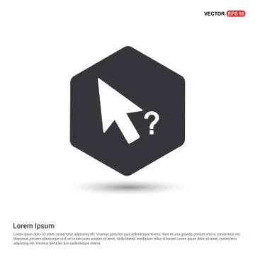 Mouse cursor question icon Hexa White Background icon template Ilustración de archivo
