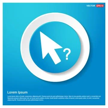 Mouse cursor question icon Stock Illustration