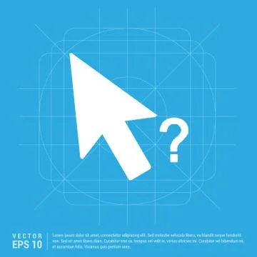 Mouse cursor question icon Stock Illustration