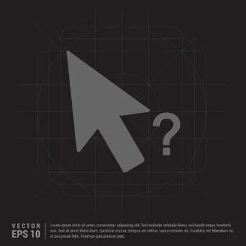 Mouse cursor question icon Ilustración de archivo