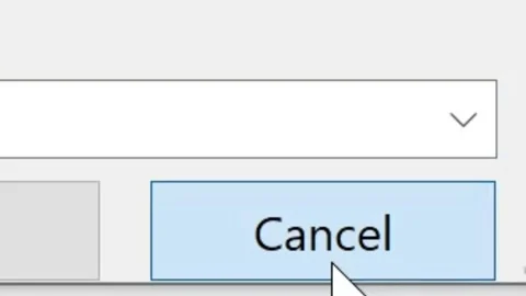 Mouse Cursor Slides Over And Clicks Cancel on Web Page Software Program. Stock Footage 148434472