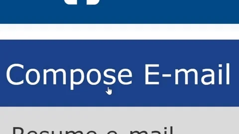 Mouse Cursor Slides Over And Clicks Compose E-Mail. Device Screen View Stock Footage 149430407