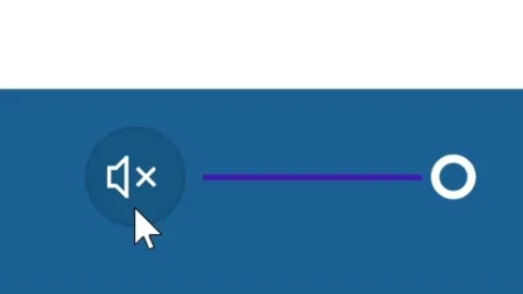 Mouse Cursor Slides Over And Clicks Mute Audio Button. Stock Footage 151215928