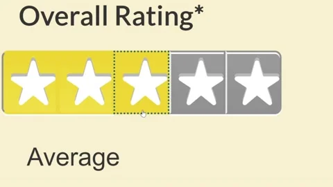 Mouse Cursor Slides Over And Clicks 3 Star Rating. Device Screen View Stock Footage 151646685