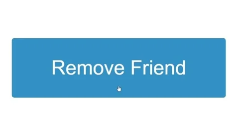 Mouse Cursor Slides Over And Clicks Remove Friend on Social Media Web Page. Stock Footage 153042931