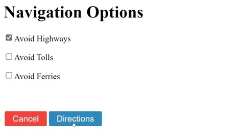 Mouse Cursor Slides Over And Clicks Avoid Highways and Get Directions on GPS Vídeos de archivo 153290081