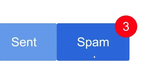 Mouse Cursor Slides Over And Clicks Email Message Spam. D Stock Footage 154519367