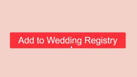 Mouse Cursor Slides Over And Clicks Add to Wedding Registry. Stock Footage 163620813