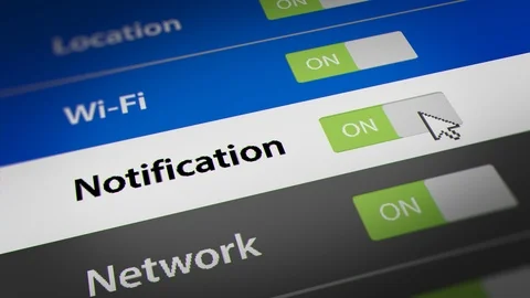 Mouse Cursor Switching On-Off  Notification Stock Footage 119024296