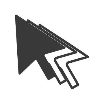 Mouse Cursor Trail Icon Vector Stock Illustration
