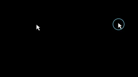 Mouse cursors clicking on black background overlay 4K Vídeo Stock 337063020