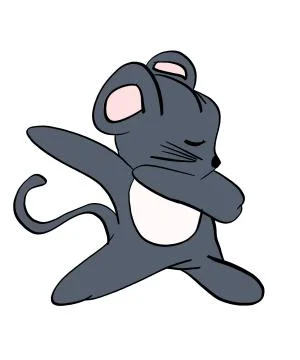 Mouse Dab Dance - Rat Dabbing Cartoon Ilustración de archivo