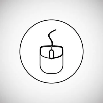 Mouse design. gadget icon. Flat illustration, vector graphic Stock Illustration