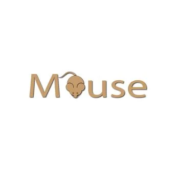 Mouse design logo Illustrazione stock
