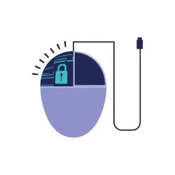 Mouse device computer isolated icon Illustrazione stock