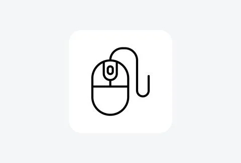 Mouse device  fully editable vector icon Stock Illustration
