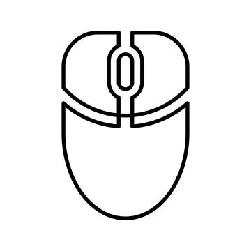 Mouse, device line icon. Outline vector. 스톡 일러스트