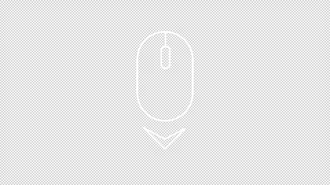 Mouse down arrow white line animation Stock Footage 307918558